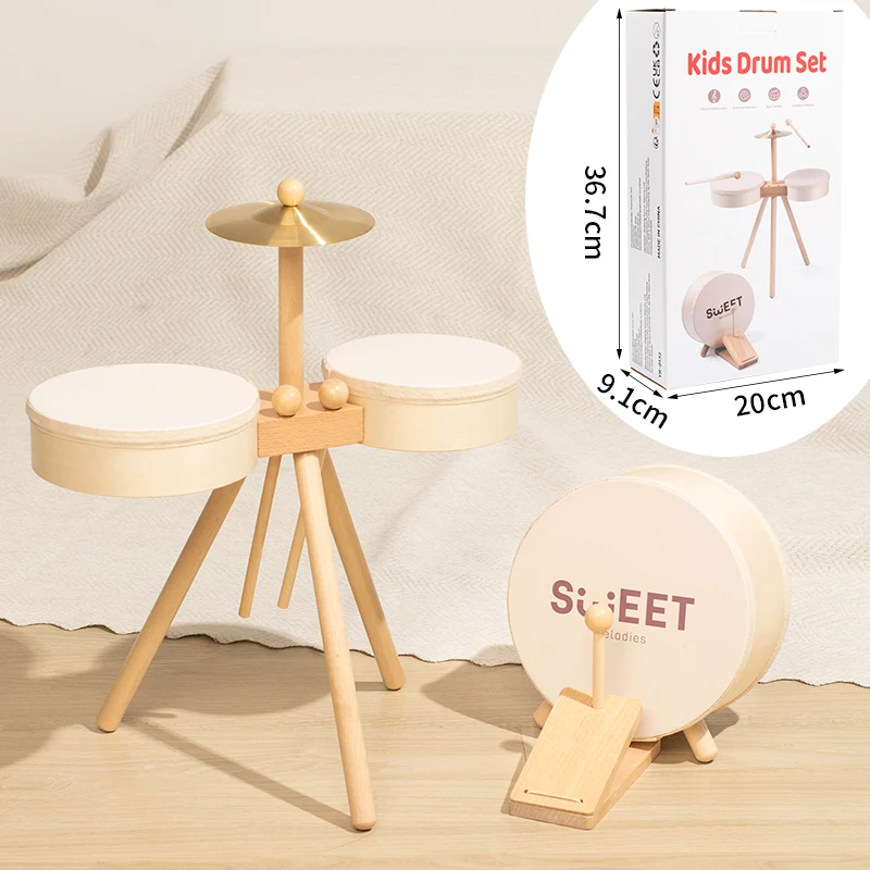 Kids Wooden Drum Toy – Music & Creativity – Drum Play Set