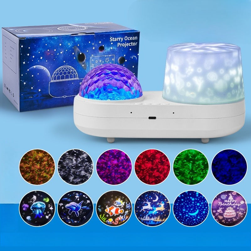 OceanGlow – Soothing & Magical – Starry Sky Projection Night Light