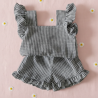 Thumbnail for Girls Ruffle Tee – Light & Cute – Children's Clothing Set
