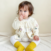 Thumbnail for FloraKnit – Warm & Stylish – Knit Cardigan with Floral Details