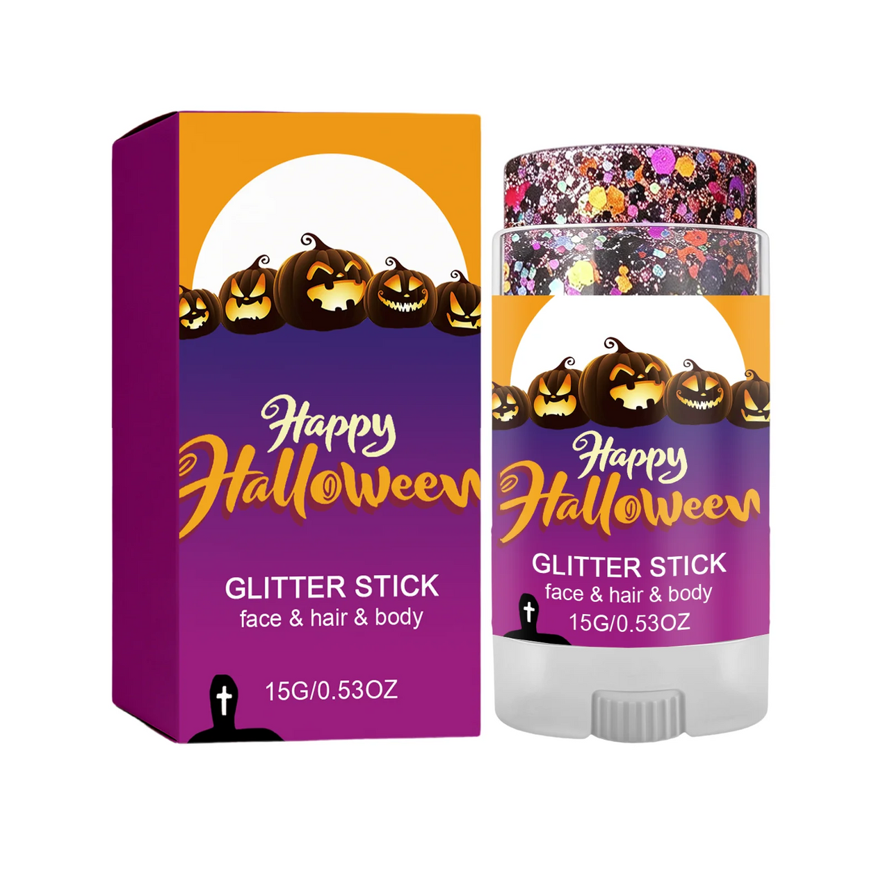 GlitterPop – Sparkling & Festive – Halloween Glitter Stick for Face, Hair, and Body