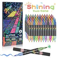Thumbnail for ArtShine – Colorful & Sparkling – Double-Sided Glitter & Glow-in-the-Dark Marker Set