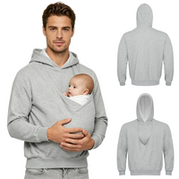 Thumbnail for CuddleDad – Comfortable & Practical – Men's Hoodie with Baby Pouch