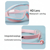 Thumbnail for AquaVision – Adjustable anti-fog and UV protection – Silicone swimming goggles with earplugs