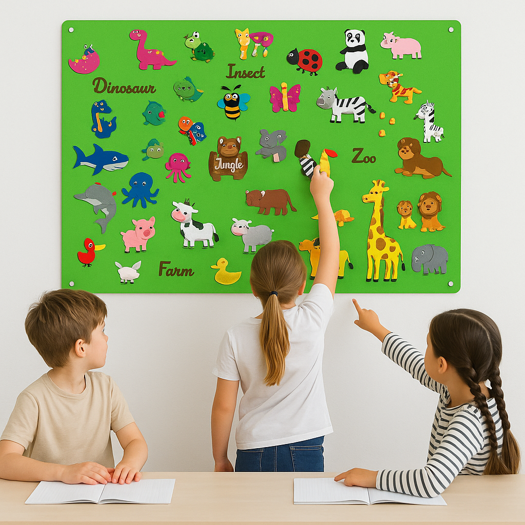 FeltBoard™ | Meet the wonderful animals! - Felt board