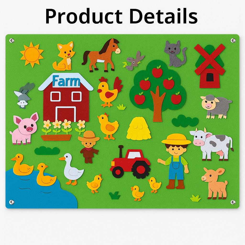 FeltBoard™ - Meet the wonderful animals! - Felt board