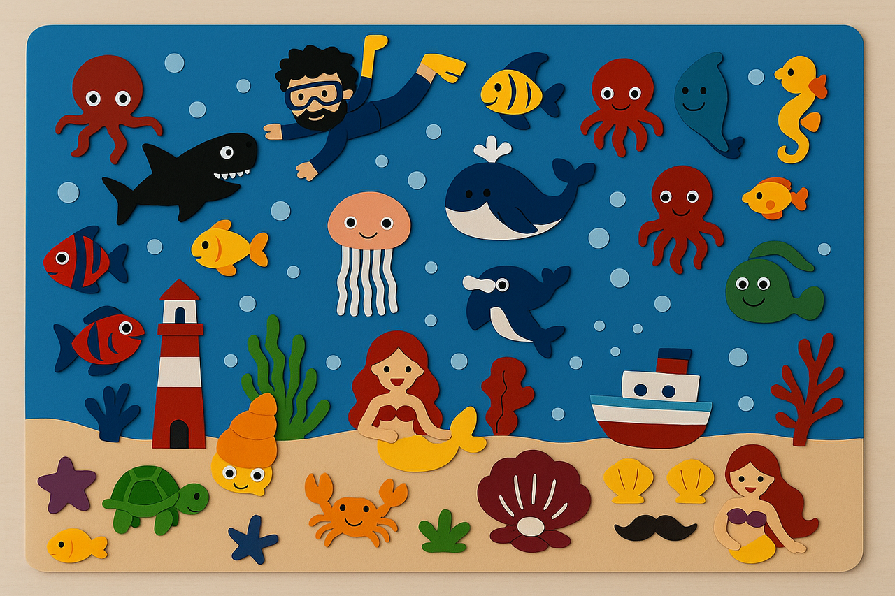 FeltBoard™ - Meet the wonderful animals! - Felt board