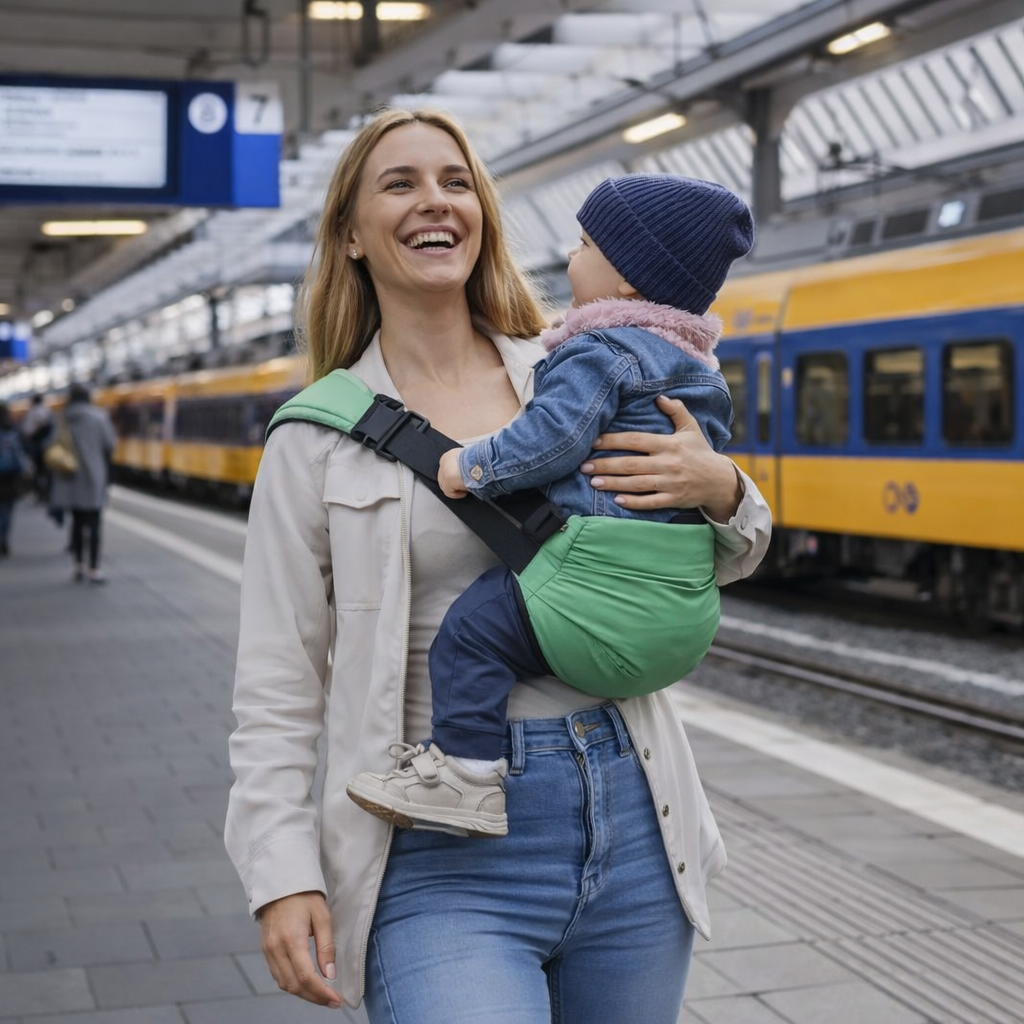 Baby Sling Carrier™ - Extra Wide Carrying Strap - Ergonomic Hip Carrier