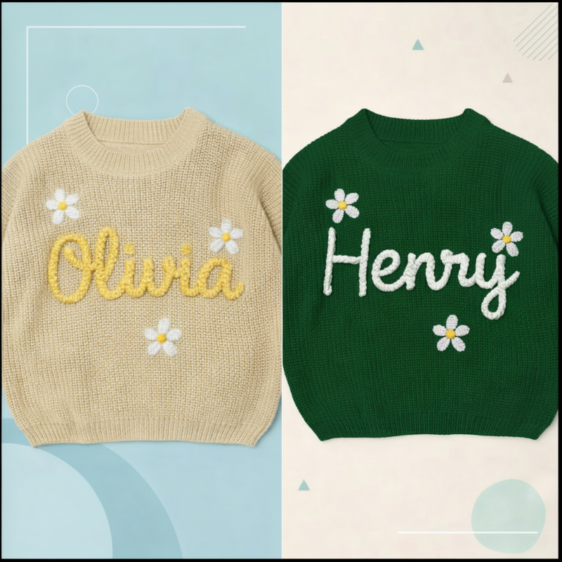 TinyStitch – Personalized Knitted Name Sweater for Children