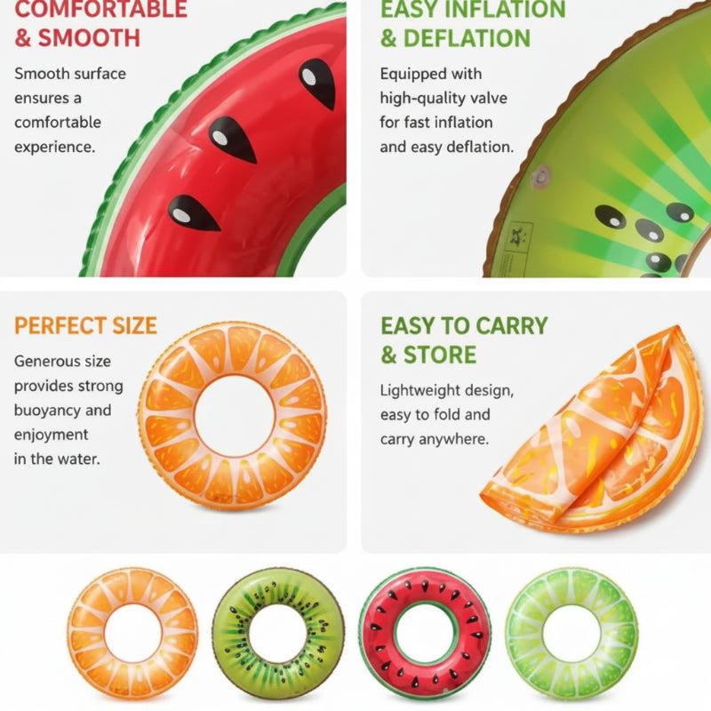 SunSplash – Tropical & Comfortable – Tropical Fruit Swim Ring