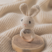 Thumbnail for CuddleRattle – Soft & Playful – Crocheted Baby Rattle with Wooden Ring
