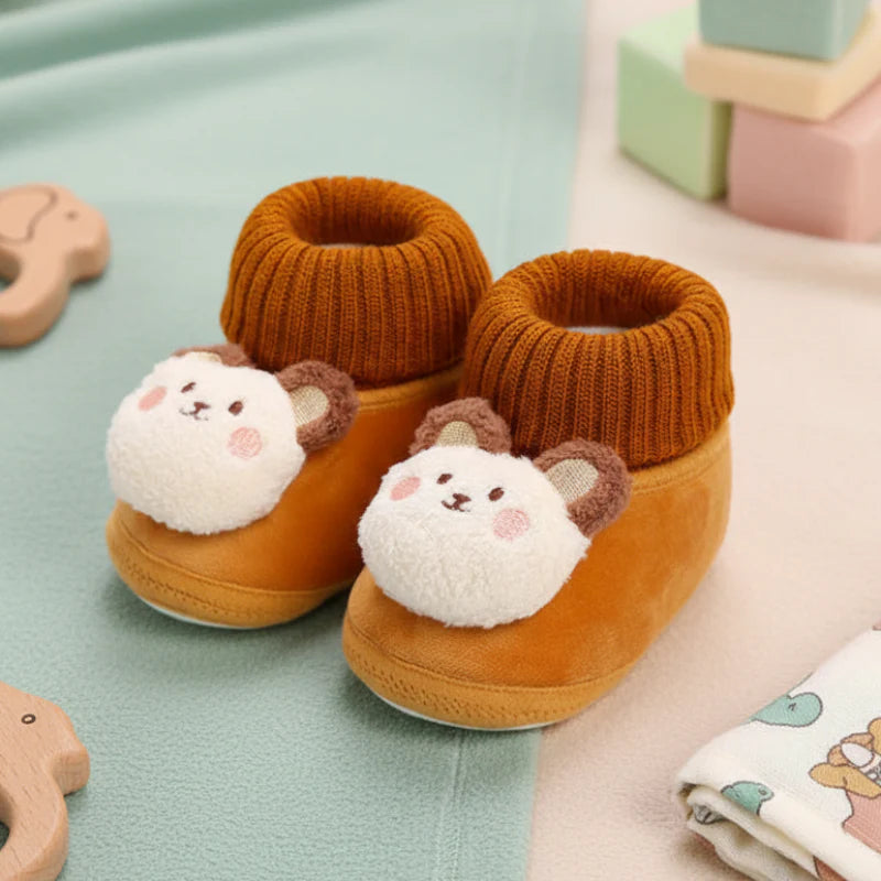 CuddleSteps – Warm and non-slip – Animal Baby Slippers