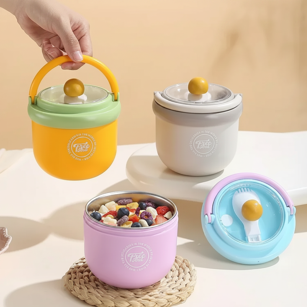 MealMate – Practical & Insulated – Stainless Steel Lunch Bowl with Spoon
