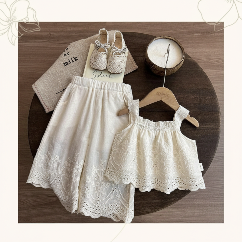 TinyLuxe – Zomerset Lace Top and Wide-Leg Pants