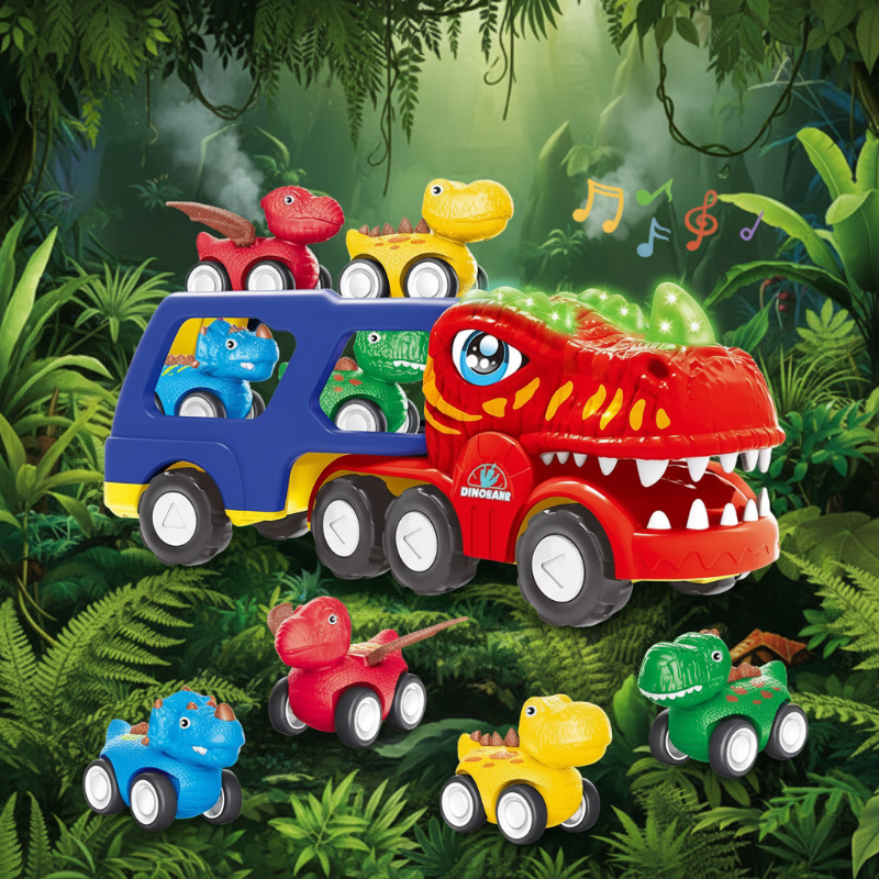 DinoDrive – Creative & Adventurous – 5-in-1 Truck Play Set
