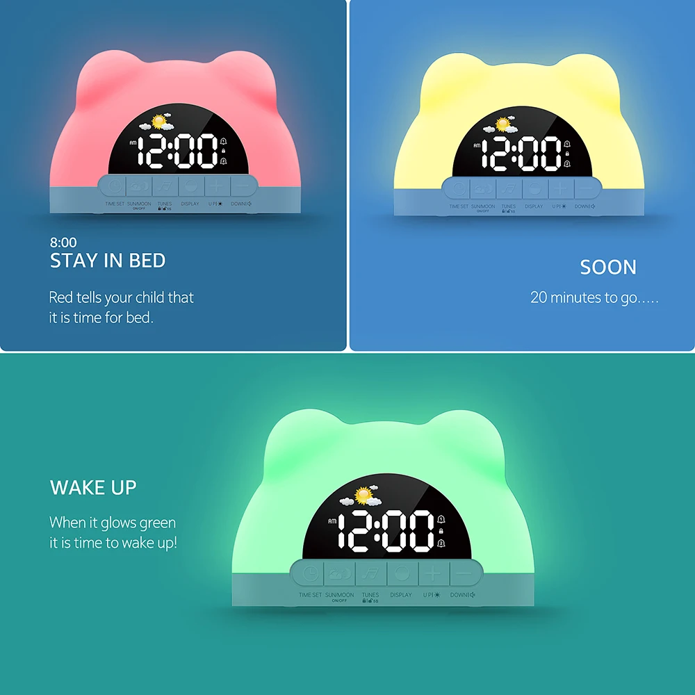 TinySunrise – Gentle & Functional – Digital Alarm Clock with Sunrise Light