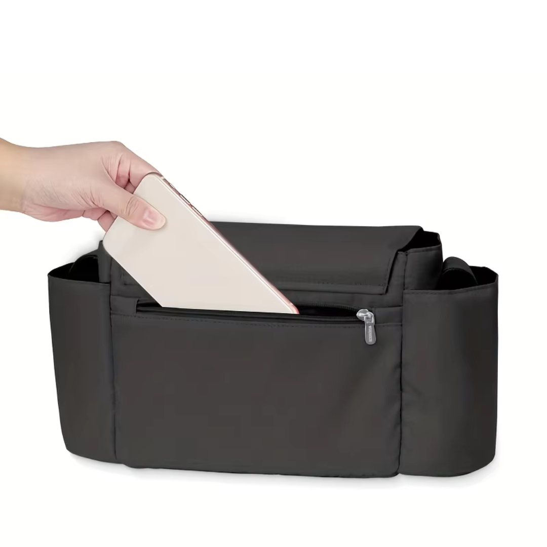 ToddlerOrganizer – Water-repellent & Spacious – Stroller Organizer with Bottle Holders