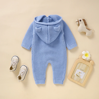 Thumbnail for SoftKnit – Warm & Cute – Knitted Baby Jumpsuit with Hood