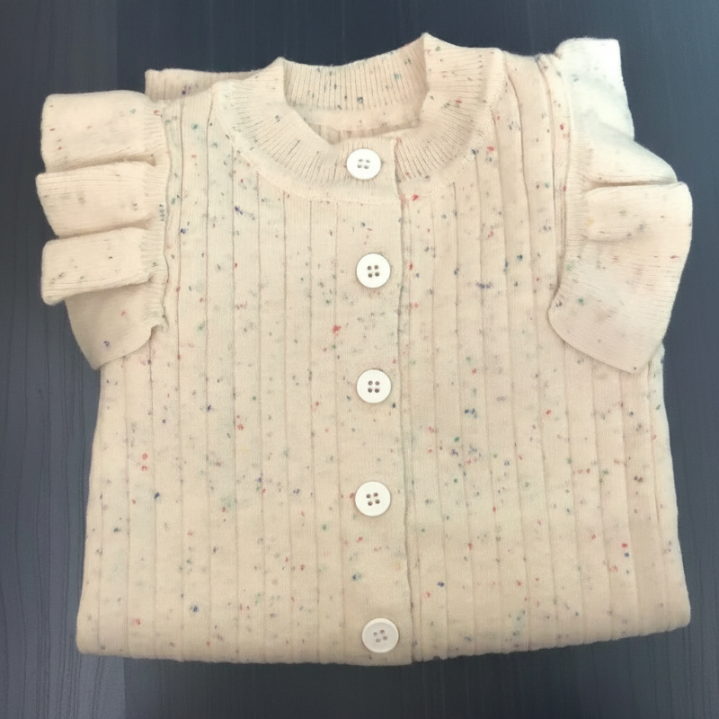 MiniAurora – Soft & Elegant – Knitted baby onesie with angel wings and headband