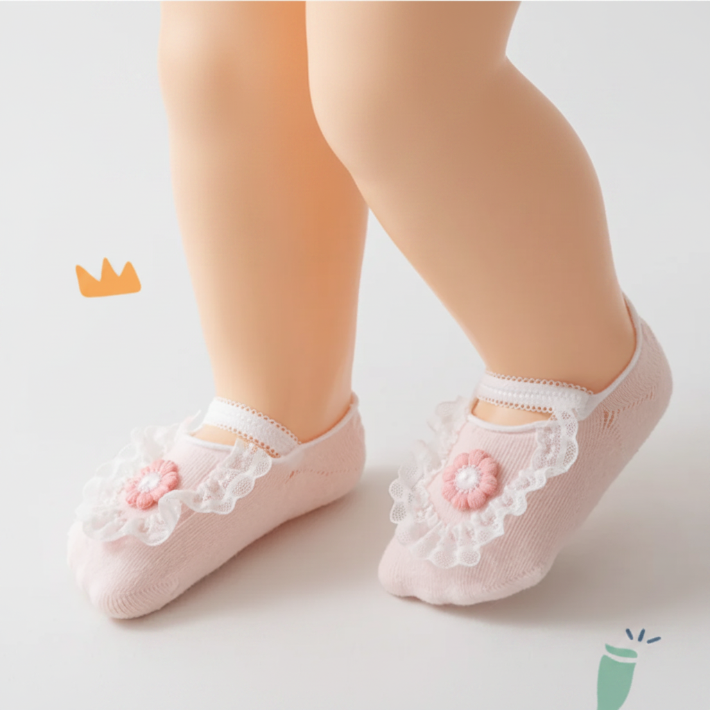 SweetFeet – Soft & Cute – Baby Socks with Flowers and Lace