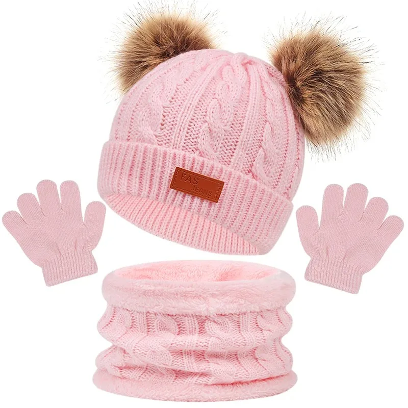 CozyPom – Warm & Soft - Winter Set with Hat, Scarf, and Gloves