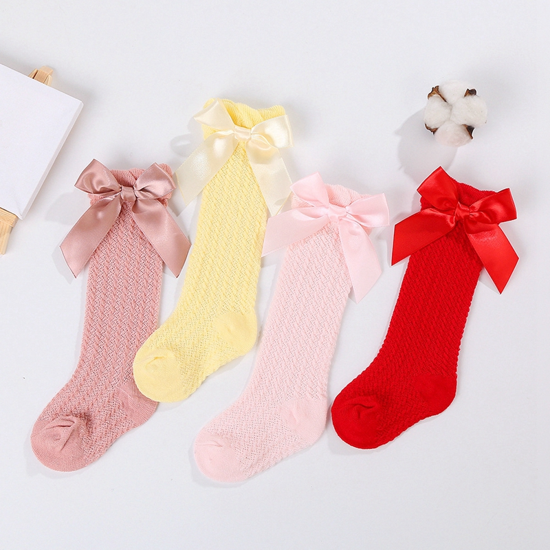 LittleCharm – Soft & Stylish – Girls' Knee-High Socks with a Bow