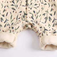 Thumbnail for FloraCozy – Soft & Warm – Baby Girls' Winter Romper with Flowers