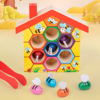 Thumbnail for HoneyHive – Montessori & Educational – Wooden Bee Sorting Game