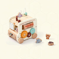 Thumbnail for BusyRide – Educational & Versatile – Wooden Montessori Activity Bus