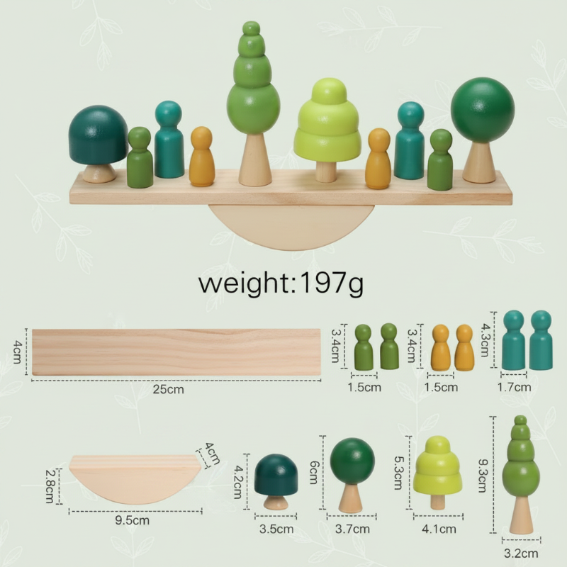 Wooden Forest Blocks – Creativity & Development – Wooden Stacking Blocks Set