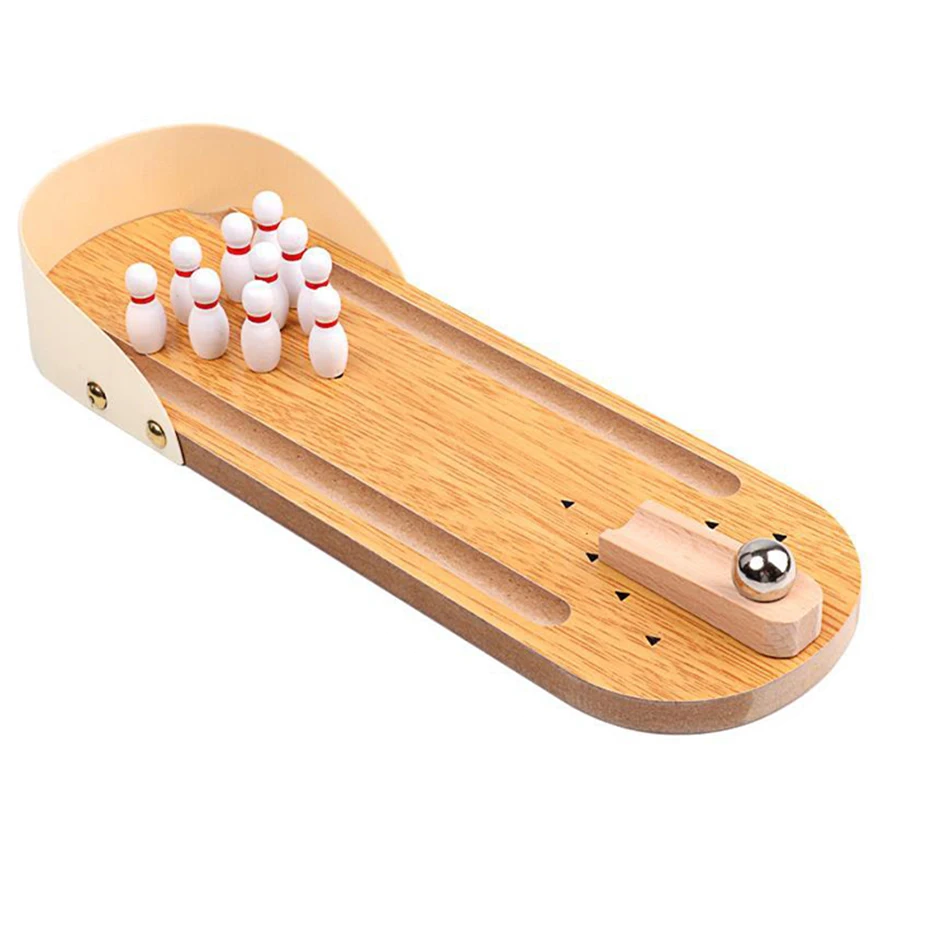MiniStrike – Fun & Interactive – Wooden Table Bowling Game