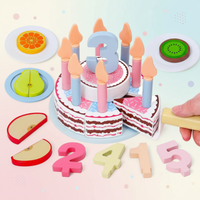 Thumbnail for Wooden Cake Cutting Toy – Creative & Role-Playing – Wooden Birthday Cake
