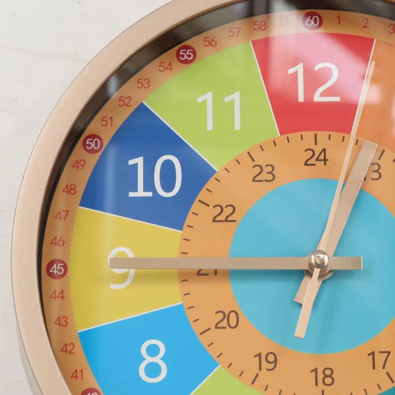 ChildrenTime – Independent & Quiet - Educational Children's Wall Clock