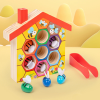 Thumbnail for HoneyHive – Montessori & Educational – Wooden Bee Sorting Game
