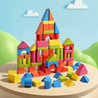 Thumbnail for BlockyFun – Creative & Educational – 100-Piece Wooden Building Blocks Set