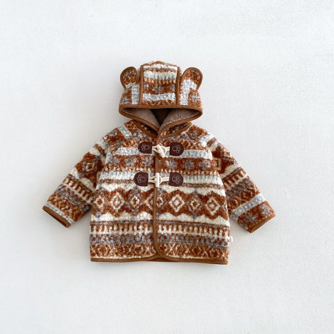 LittleWarm – Cozy & Stylish – Winter Coat with Fair Isle Pattern