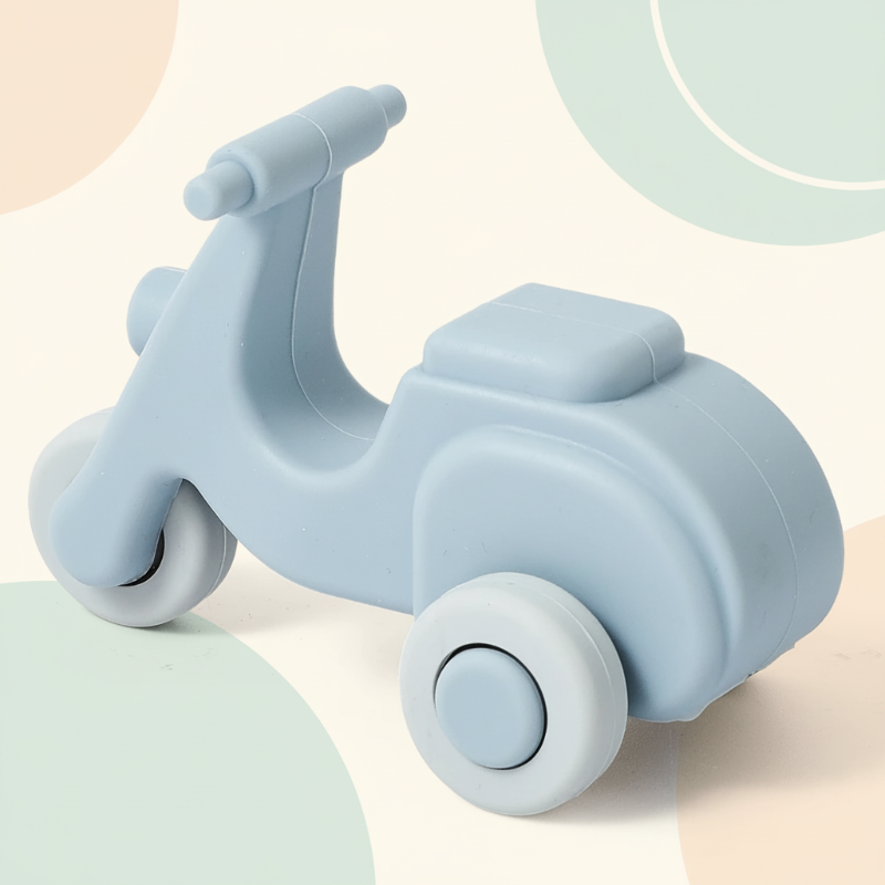 Montessori Silicone Toy Car – Safe & Teething-Friendly – Silicone Teething Toy Vehicle