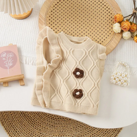 Thumbnail for LittlePetal – Cute & Comfortable – Sleeveless Girls' Cardigan with Flowers
