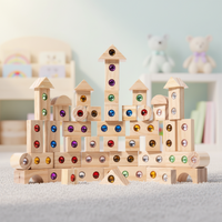 Thumbnail for Rainbow Gem Stacking Blocks – Creative & Educational – Wooden Stacking Blocks Set
