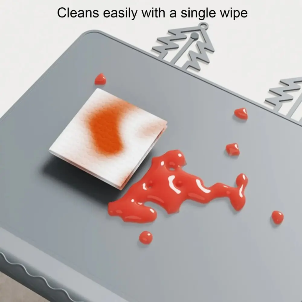 BabySafe – Practical & Hygienic – Silicone Placemat with Raised Edge