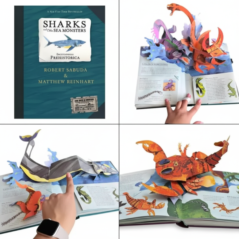 JurassicKids – Exciting & Educational – 3D Dinosaur Encyclopedia Pop-Up Book