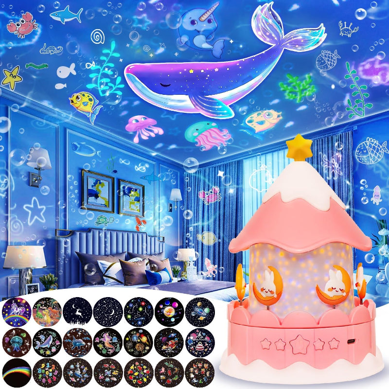 CosmoGlow – Dreamy & Creative – Galaxy Projector Night Light with 360° Rotation