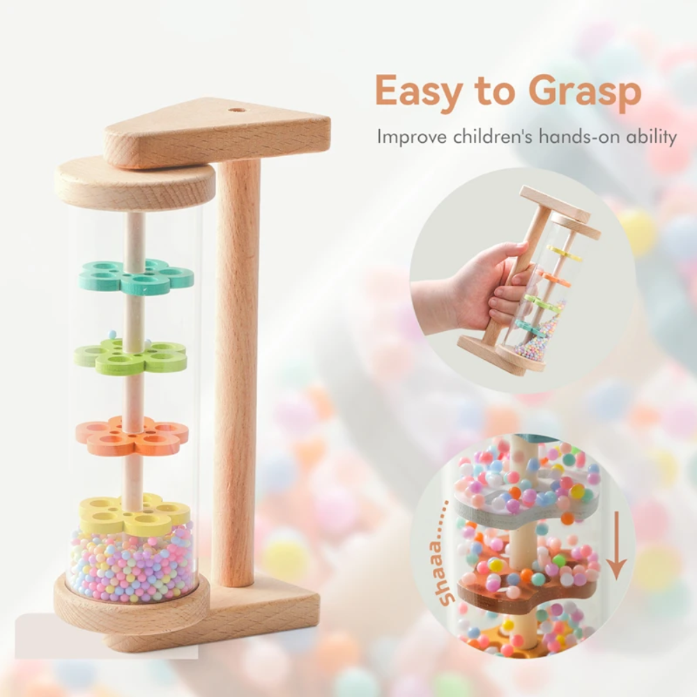 TinyMelody – Soothing & Educational – Wooden Musical Toy with Rain Sound