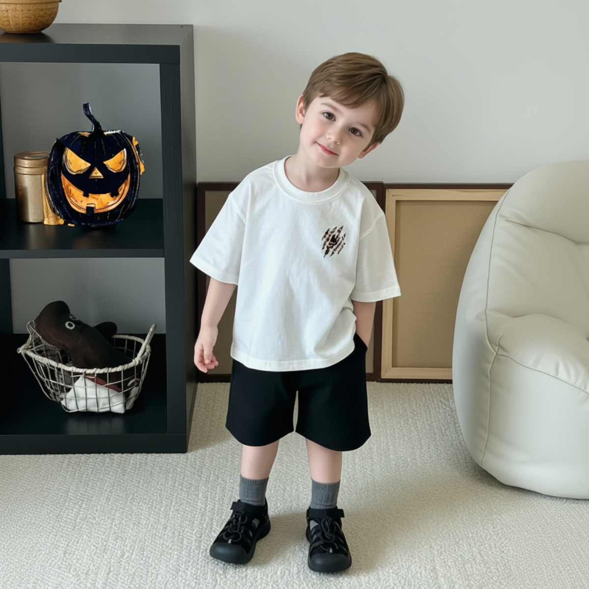 WildRoar – Fun & Casual – Kids' T-shirt with Tiger Print