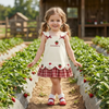 BerryBloom – Cute & Comfortable – Girls' Dress with Strawberry and Bunny Patch