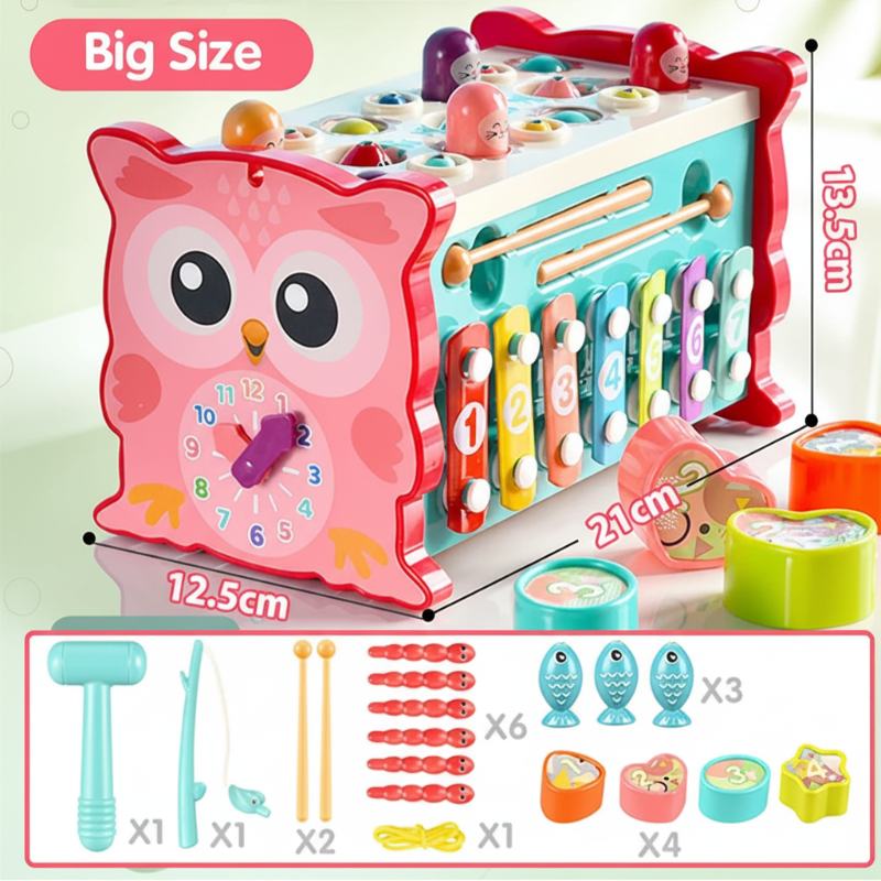 Montessori Hammering Toy – Motor Skills & Learning – 8-in-1 Play Set