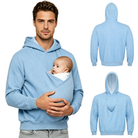 Thumbnail for CuddleDad – Comfortable & Practical – Men's Hoodie with Baby Pouch