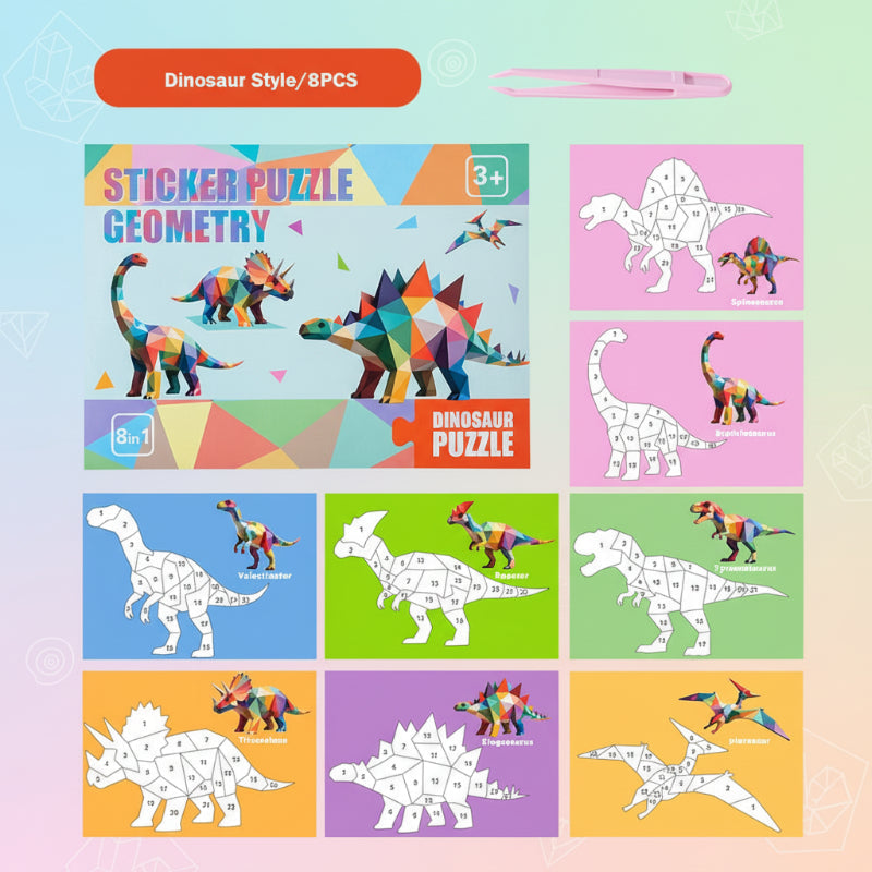 3D Sticker Puzzle – Creative & Educational – Geometric 3D Puzzle