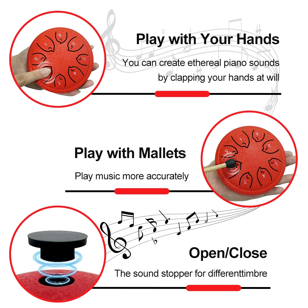 TinyHarmony – Compact & Musical – 8-Note Tongue Drum