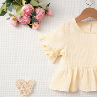 Thumbnail for SoftCharm – Elegant & Comfortable – Girls' Set with a Ruffle Top and Long Pants